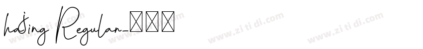 hajing Regular字体转换